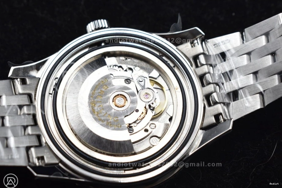 V7F SS 1 Navitimer White A2824 RG SS Dial 1:1 on Bracelet Edition Best Bezel 0115